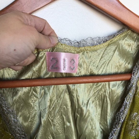 Vintage lime green lace sleeveless top - Picture 3 of 4